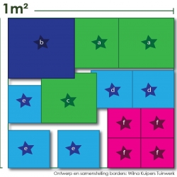 Schaduwborder in purper en rood