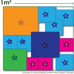 Seizoensborder voorjaar in purper en roze